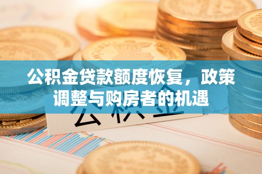 楠梓公积金贷款额度恢复，政策调整与购房者的机遇