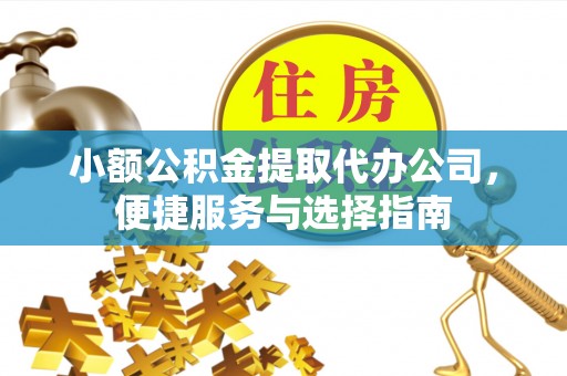 楠梓小额公积金提取代办公司，便捷服务与选择指南