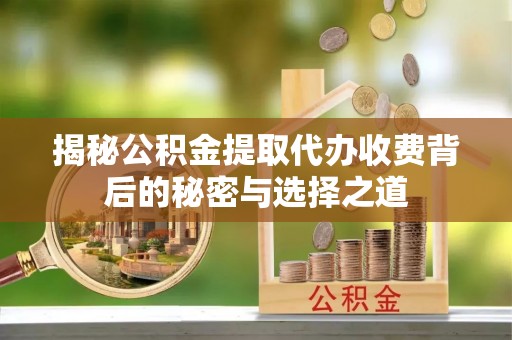 楠梓揭秘公积金提取代办收费背后的秘密与选择之道
