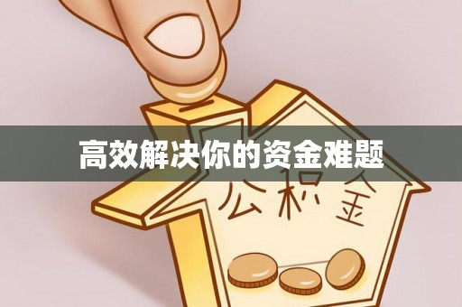 楠梓高效解决你的资金难题