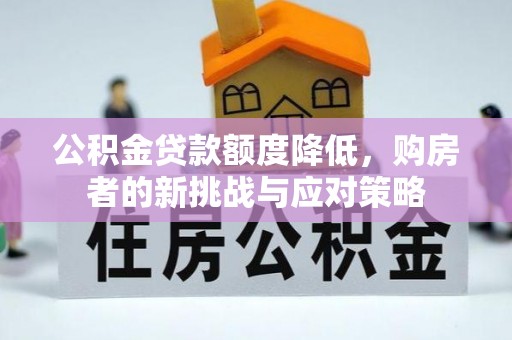 楠梓公积金贷款额度降低，购房者的新挑战与应对策略