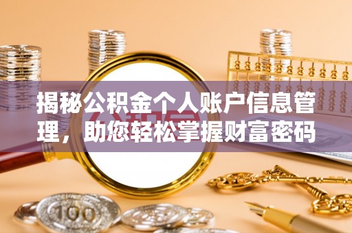 楠梓揭秘公积金个人账户信息管理，助您轻松掌握财富密码