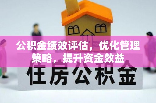 楠梓公积金绩效评估，优化管理策略，提升资金效益