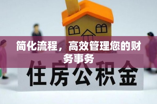 楠梓简化流程，高效管理您的财务事务