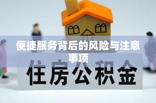 楠梓便捷服务背后的风险与注意事项